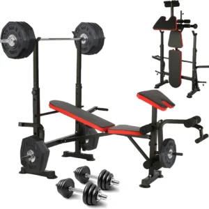 660lbs Weight Bench Set 6 in 1 Strength Training Workout